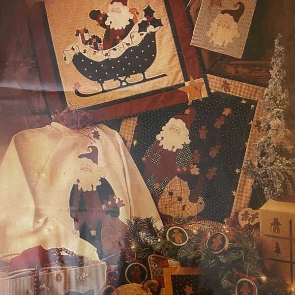 Fiber Mosaics 90301 Pattern Ready Or Not Wall Quilt 23 x 23 Vintage Christmas - Picture 1 of 8